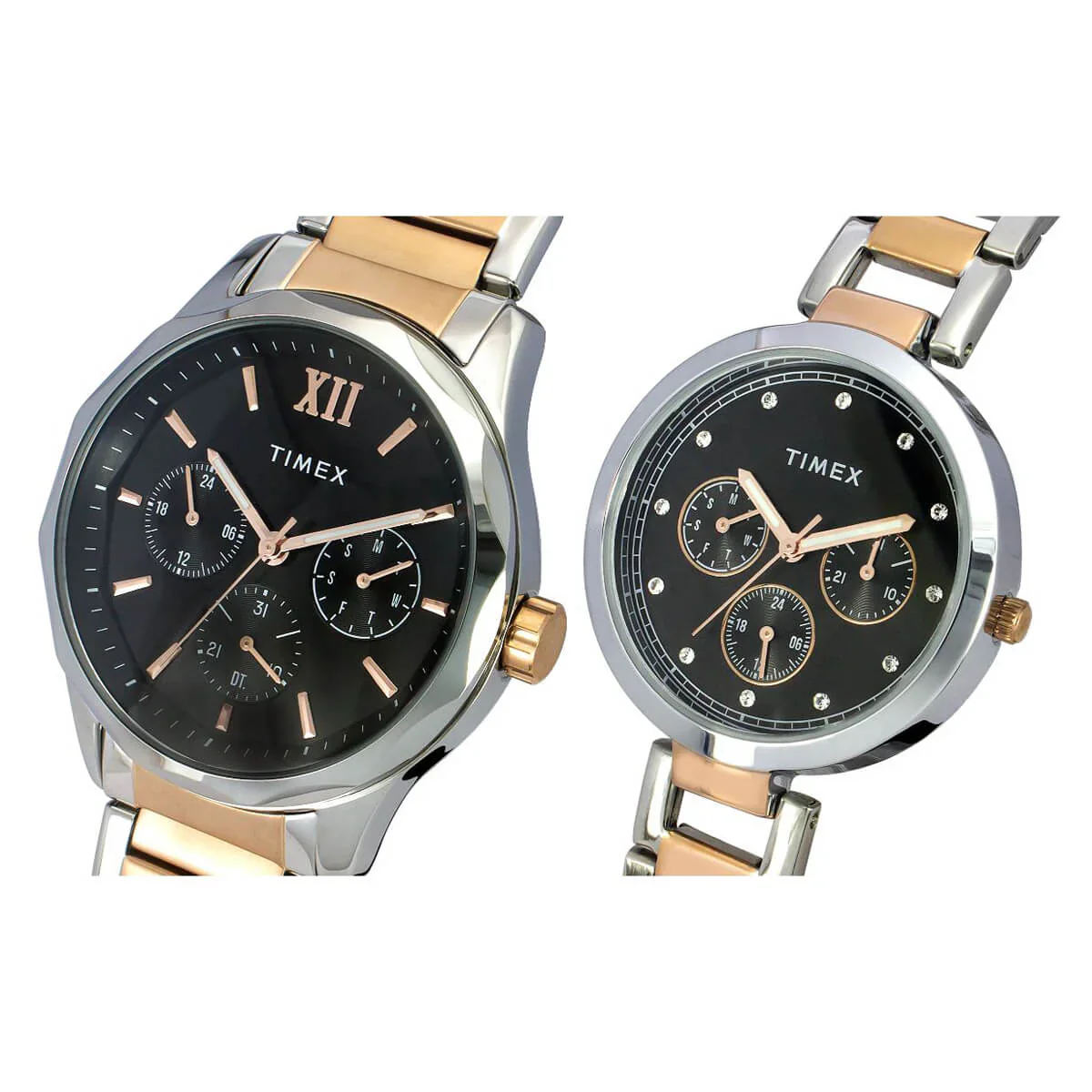 Timex Empera Pairs Black Dial Multi-Function St Steel Watch - TW00PR279 - Image 2