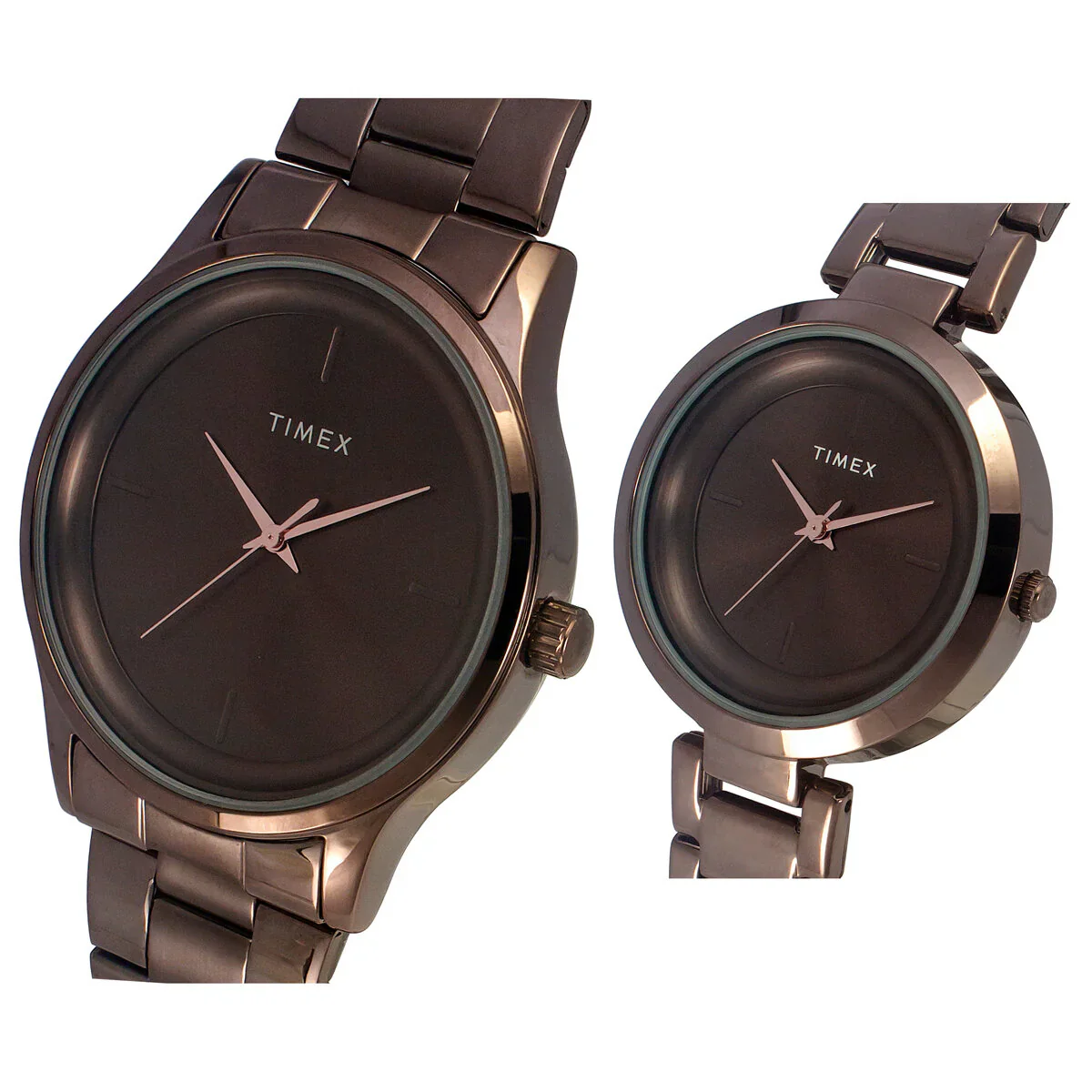 Timex Fashion Analog Brown Dial Couple Watches - TW00PR295 - Image 2