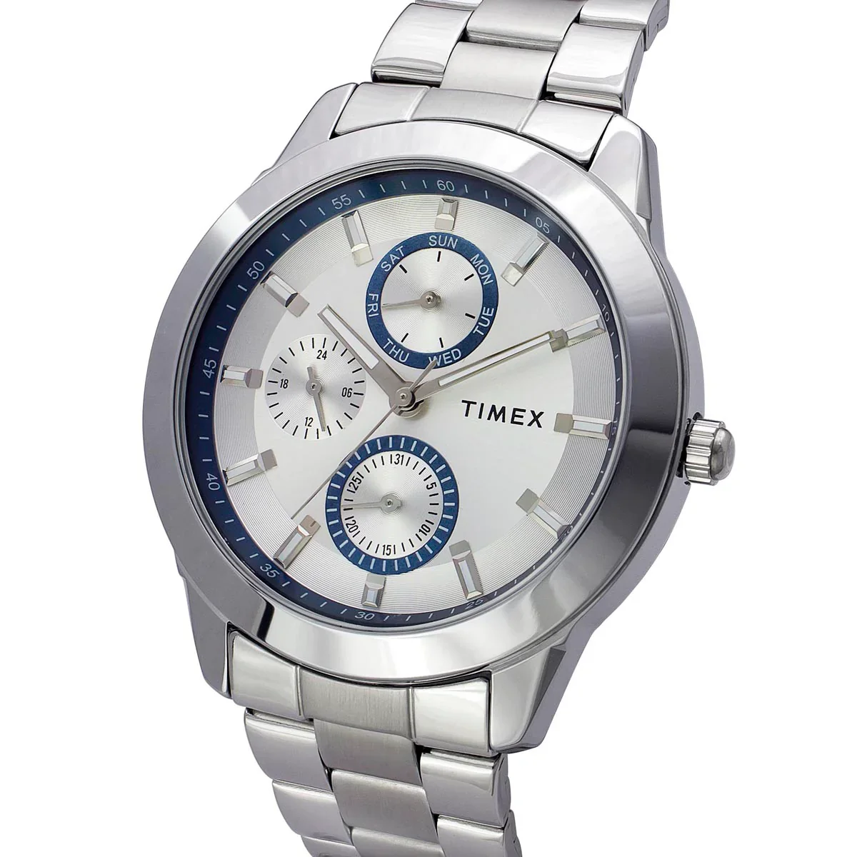 Timex Fashion Men's Silver Dial Round Case Multifunction Watch - TWEG18506 - Image 2