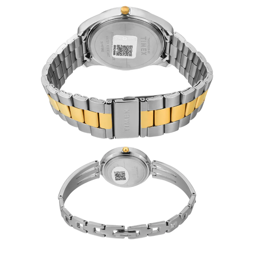 Timex Fashion Silver Round Dial Analog Unisex Watch - TW00PR308 - Image 4