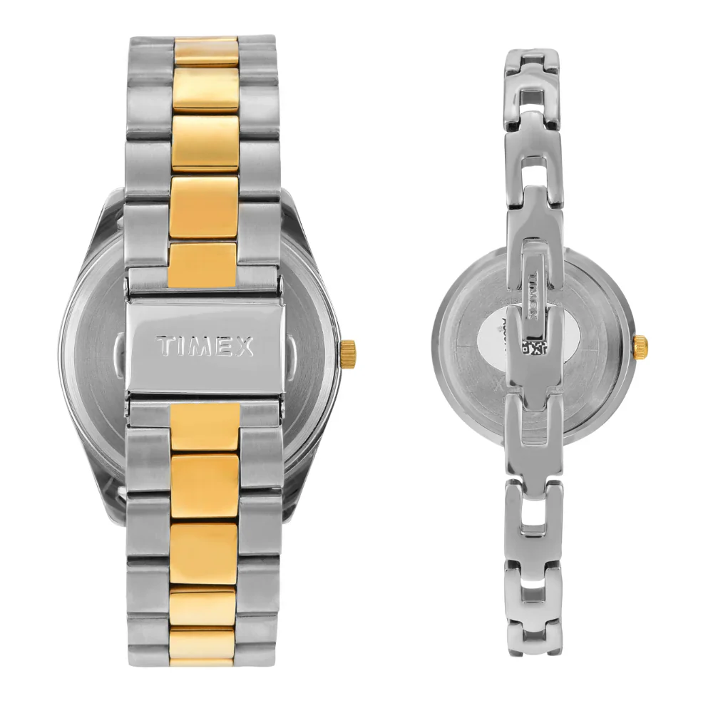 Timex Fashion Silver Round Dial Analog Unisex Watch - TW00PR308 - Image 5