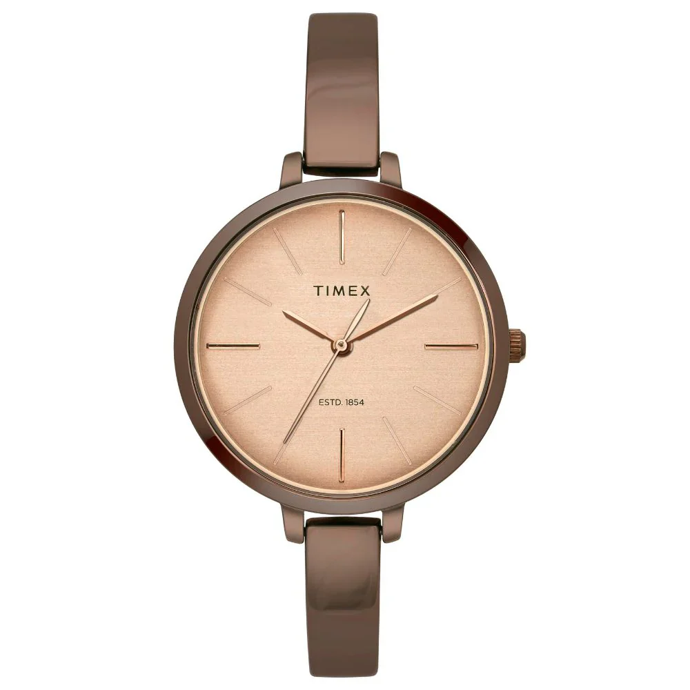 Timex Fashion Brown Dial Round Case Women's Watch - TWEL12814