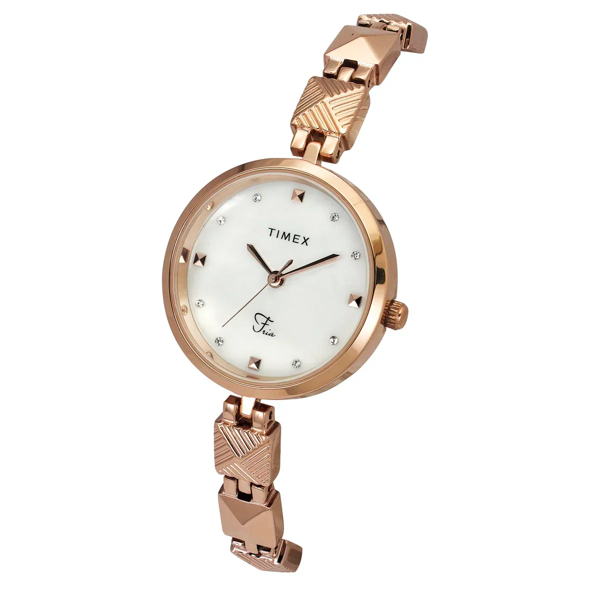 Timex Fria Women Mother of Pearl White Round Dial Analog Watch - TWEL18309 - Image 2