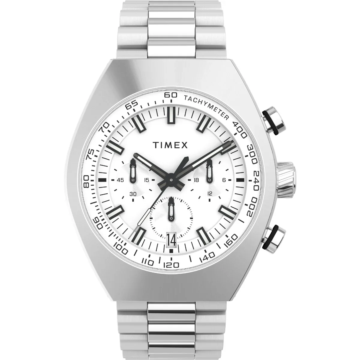Timex  Legacy Tonneau Chrono Stainless Steel Men's Watch - TW2W22200UJ