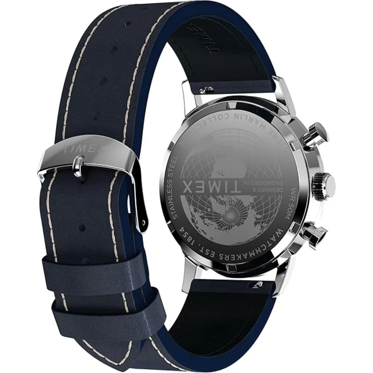 Timex Marlin Blue Round Dial Analog Chronograph Men's Watch TW2W99000IK - Image 3