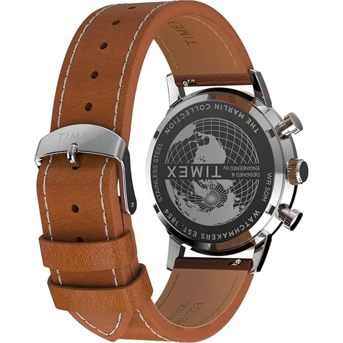 Timex Marlin Green Dial Analog Leather Strap Men's Watch - TW2W99100IK - Image 2