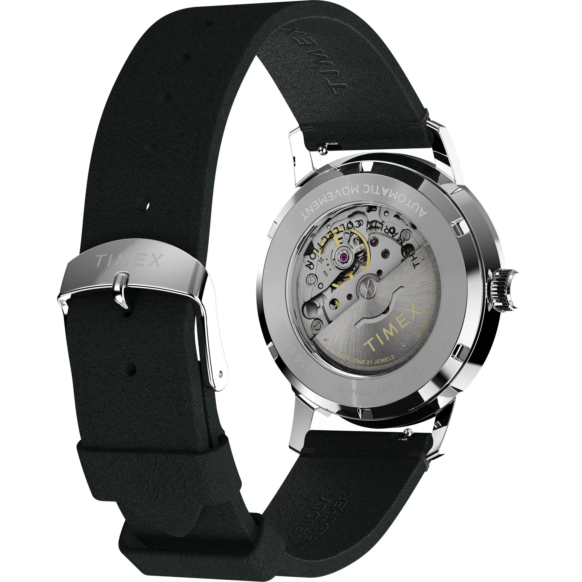 Timex Marlin Men Black Round Dial Automatic Analog Watch - TW2W59700UJ - Image 6