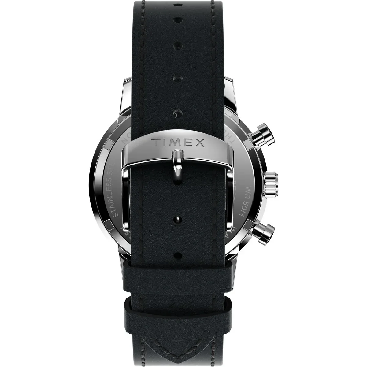 Timex Marlin Silver Dial Analog Leather Strap Men's Watch TW2W10300UJ - Image 2