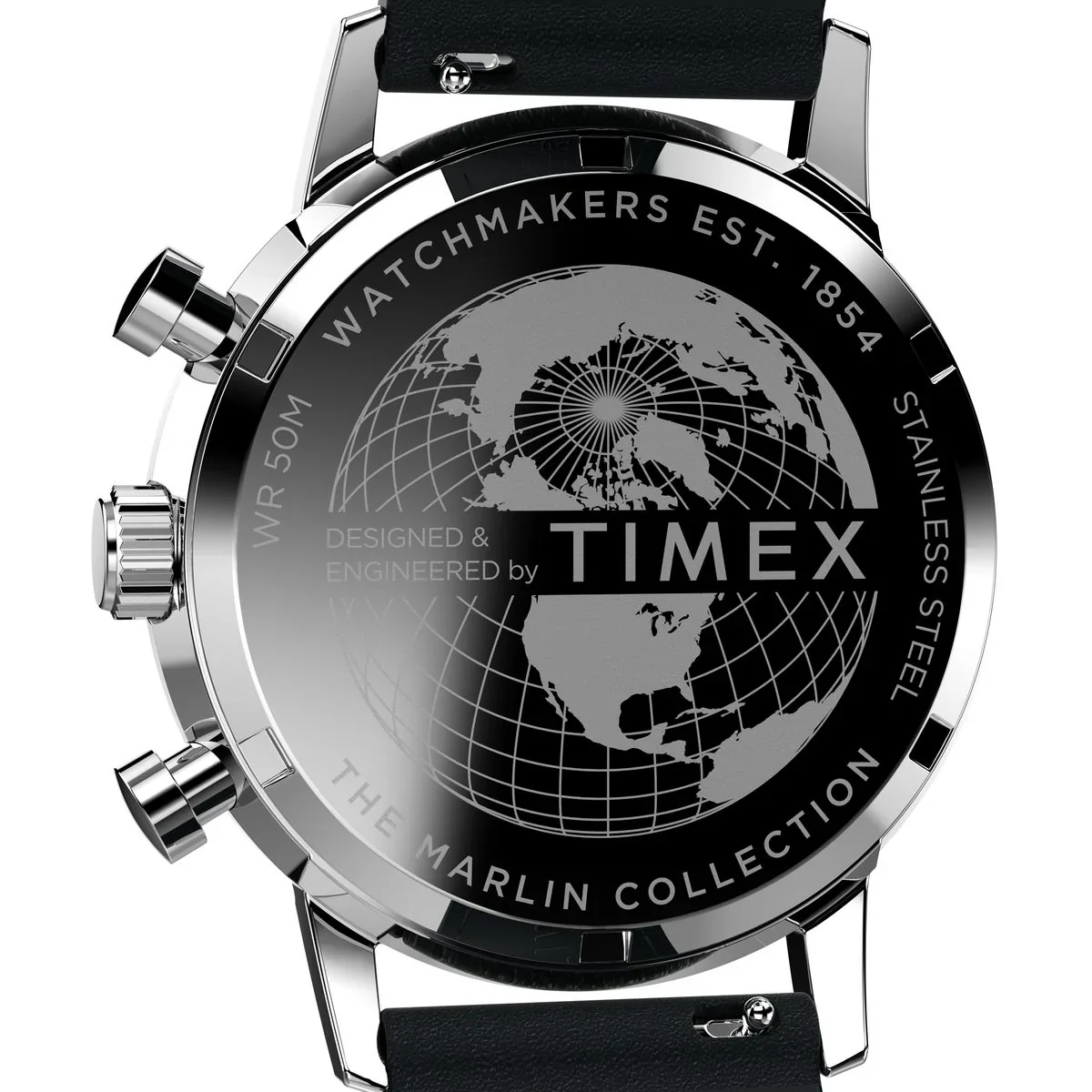 Timex Marlin Silver Dial Analog Leather Strap Men's Watch TW2W10300UJ - Image 3