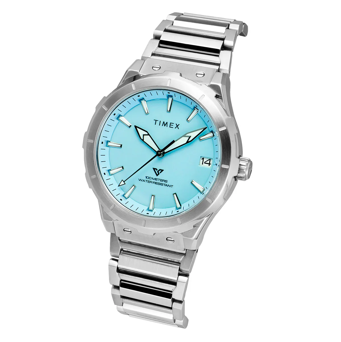 Timex E Class Blue Dial Silver-tone Stainless Steel Bracelet Men Watch - TWEG24804 - Image 2