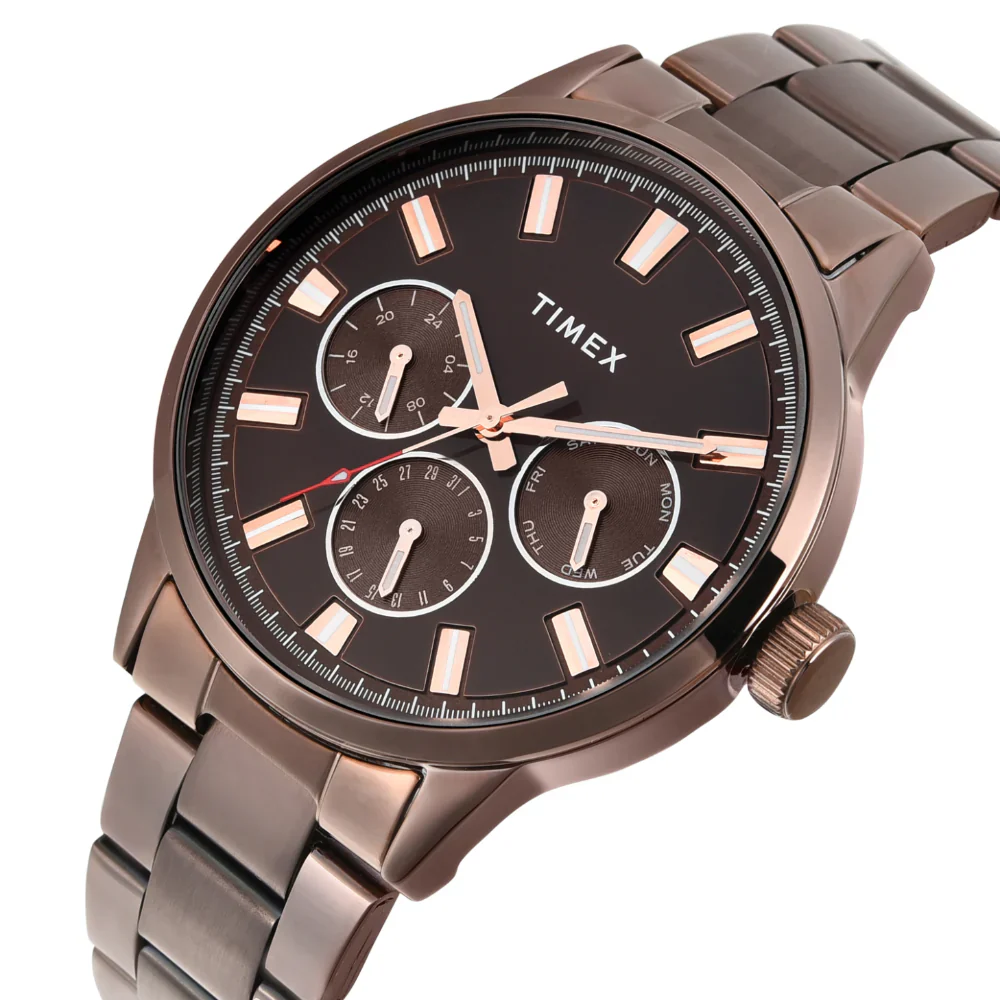 Timex Men Brown Round Multifunction Dial Watch- TWEG19929 - Image 2