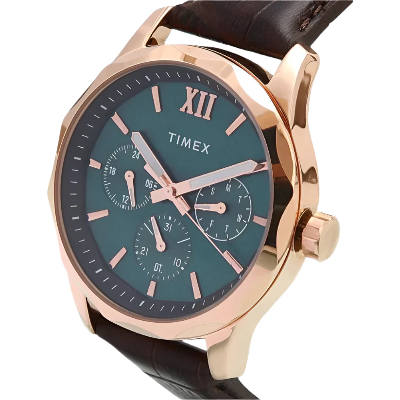 Timex Men's Blue Dial Analog Leather Strep Watch TW0TG7601 - Image 3