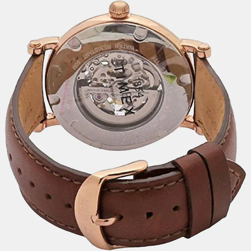 Timex Blue Dial Analog Leather Men's Watch - TWEG18400 - Image 3