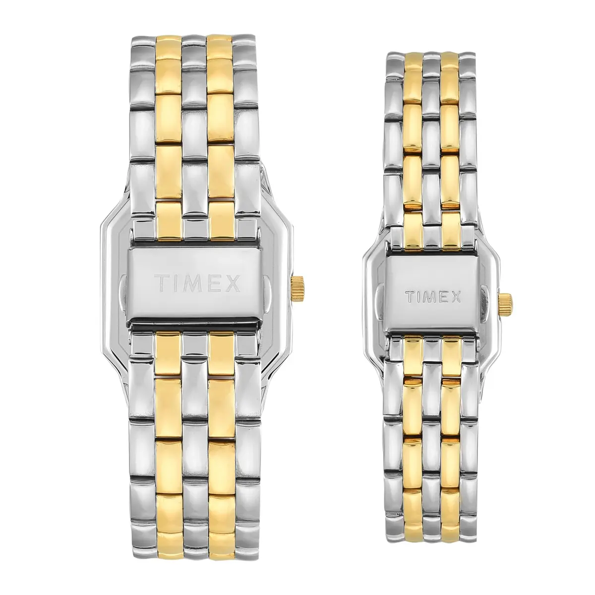 Timex Octagonal Silver Dial Analog Pair Watch - TW00PR354 - Image 5