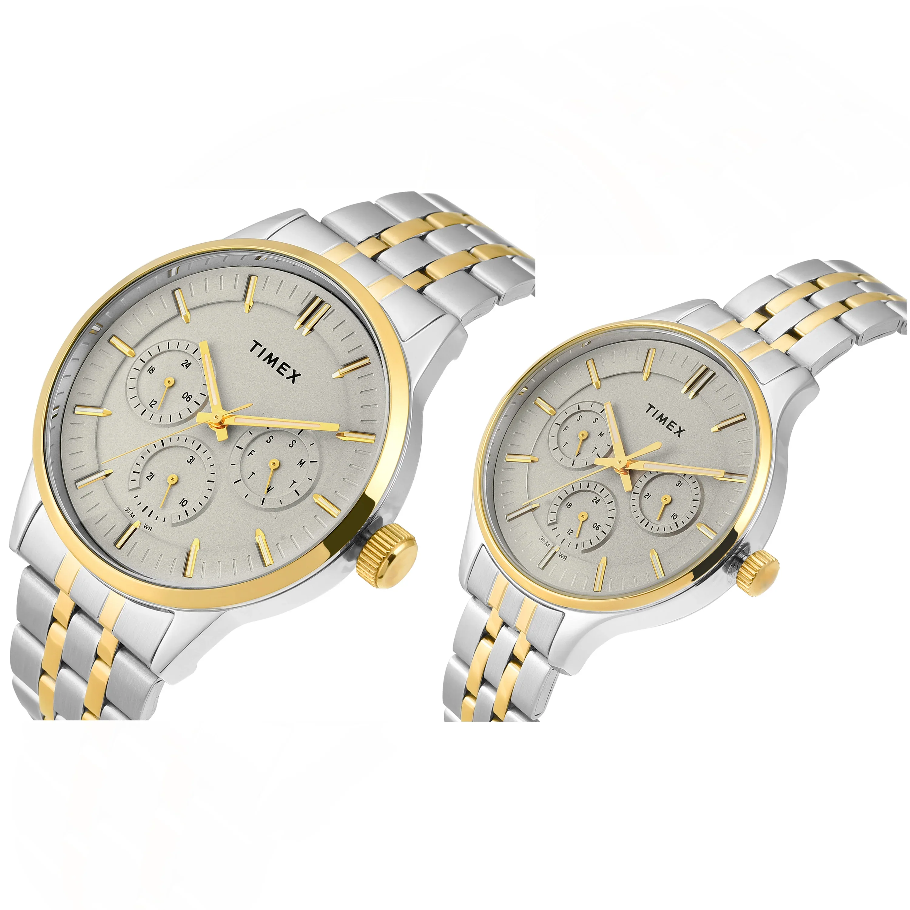 Timex Pairs Grey Round Dial Analog Watch - TW00PR317 - Image 2