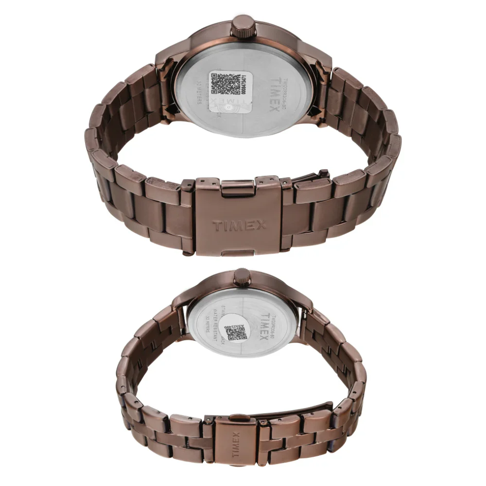 Timex Pairs Rose Gold Round Multifunction Dial Watch - TW00PR306 - Image 4