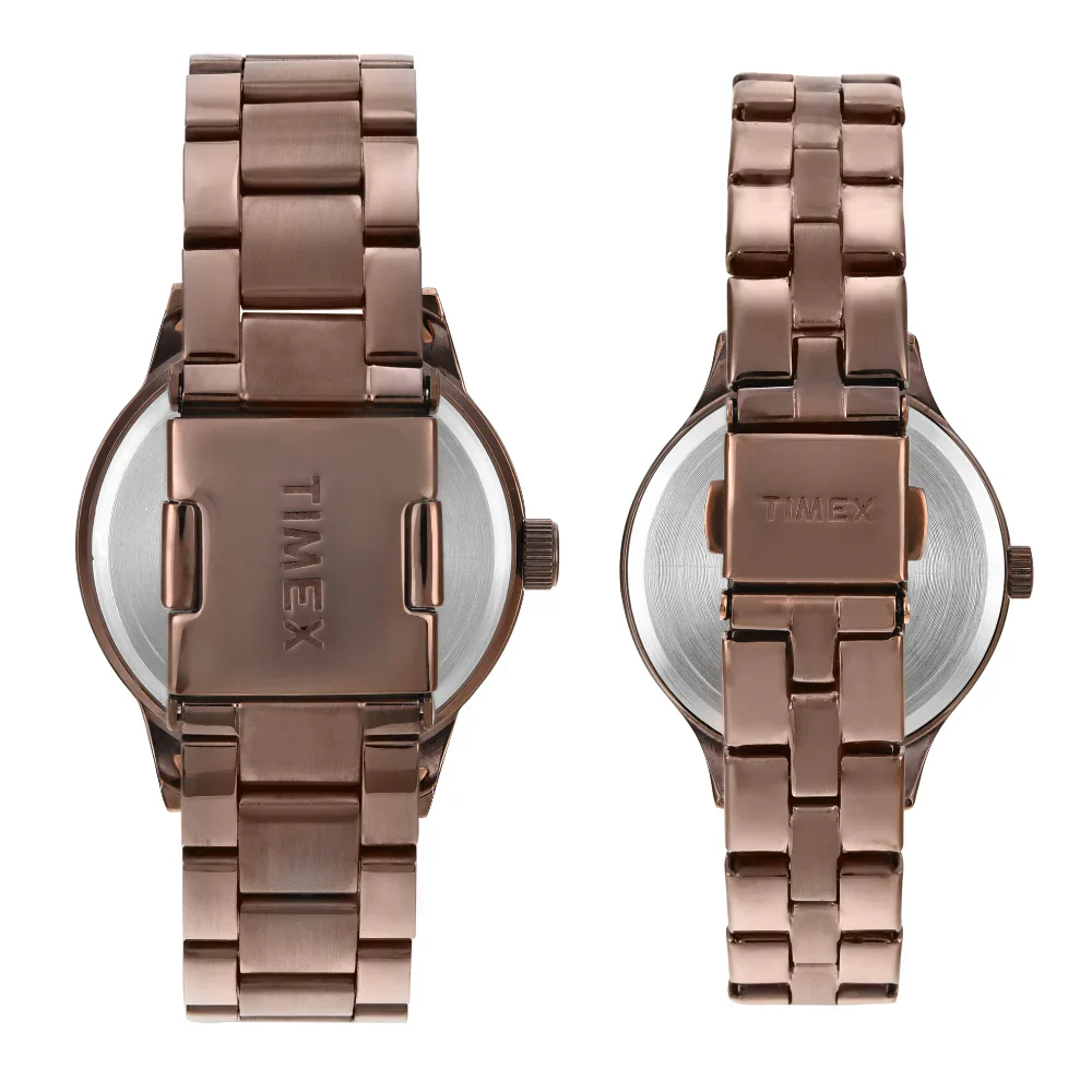 Timex Pairs Rose Gold Round Multifunction Dial Watch - TW00PR306 - Image 6