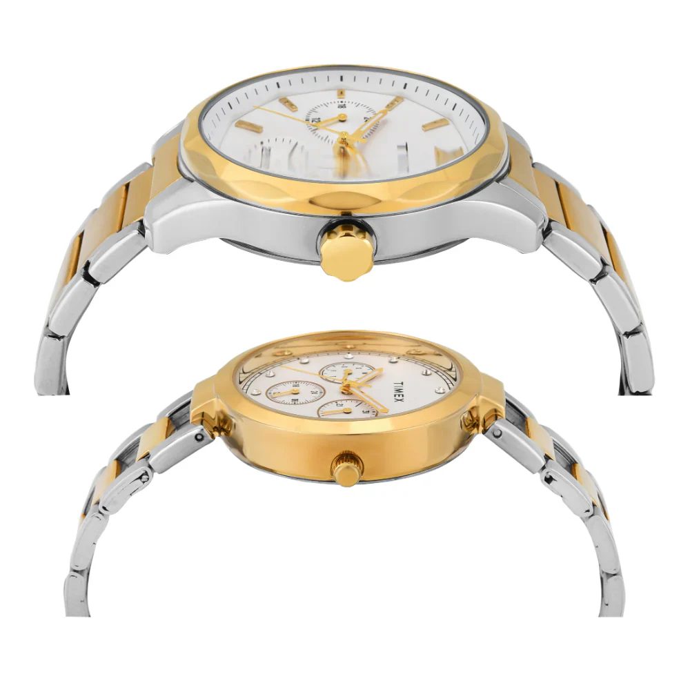 Timex Pairs White Round Multifunction Dial Watch - TW00PR312 - Image 5