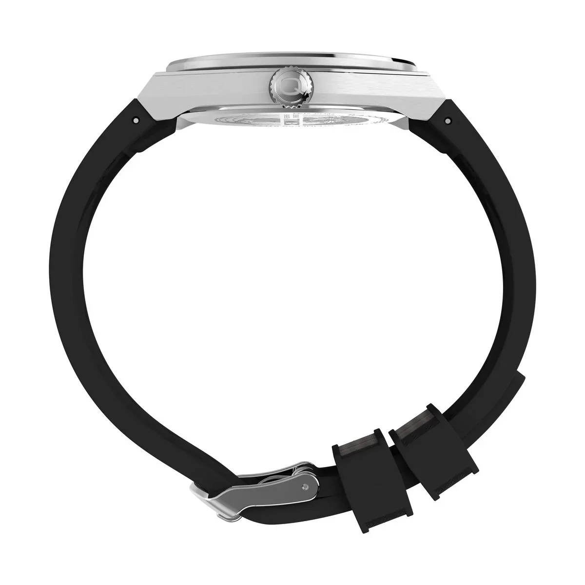 Timex Q Black Dial Analog Synthetic Rubber Men's Watch - TW2Y24900UJ - Image 2