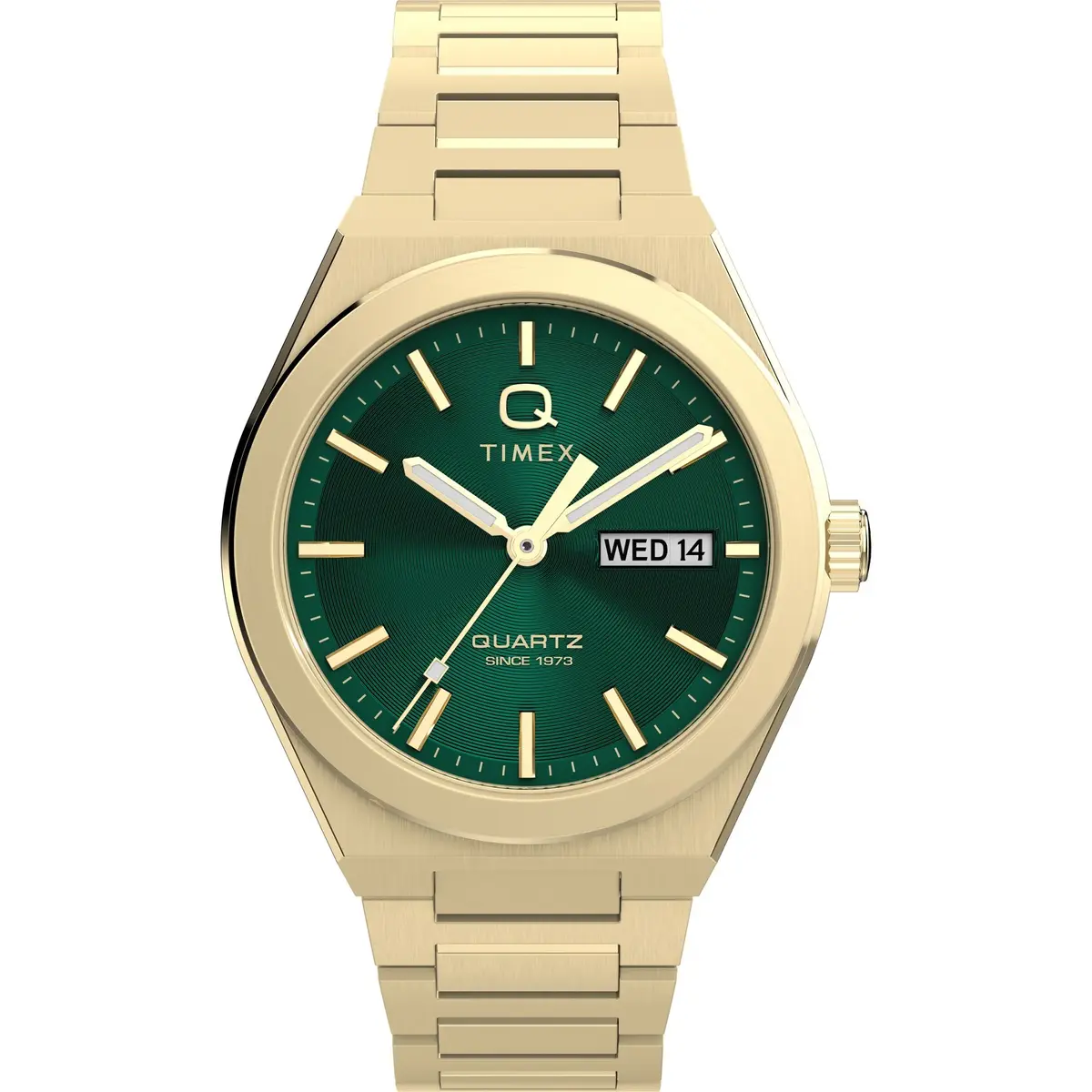 Timex Q Continental Green Round Dial Analog Men's Watch TW2Y35100IK
