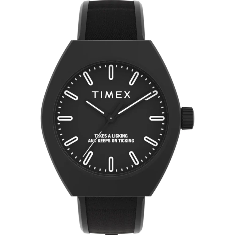 Timex Quartz Black Dial Analog Resin Unisex Watch TW2W42100UJ
