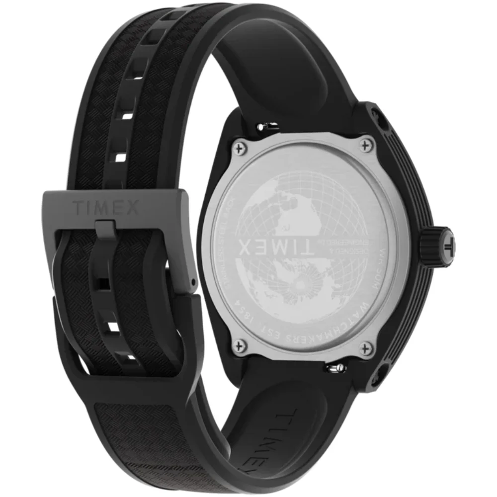 Timex Quartz Black Dial Analog Resin Unisex Watch TW2W42100UJ - Image 4