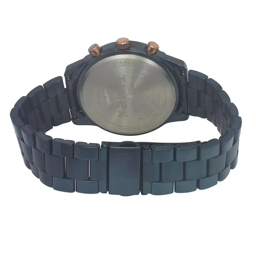 Timex Quartz Blue Round Dial Analog Stainless Steel Men Watch TW0TG7626 - Image 4