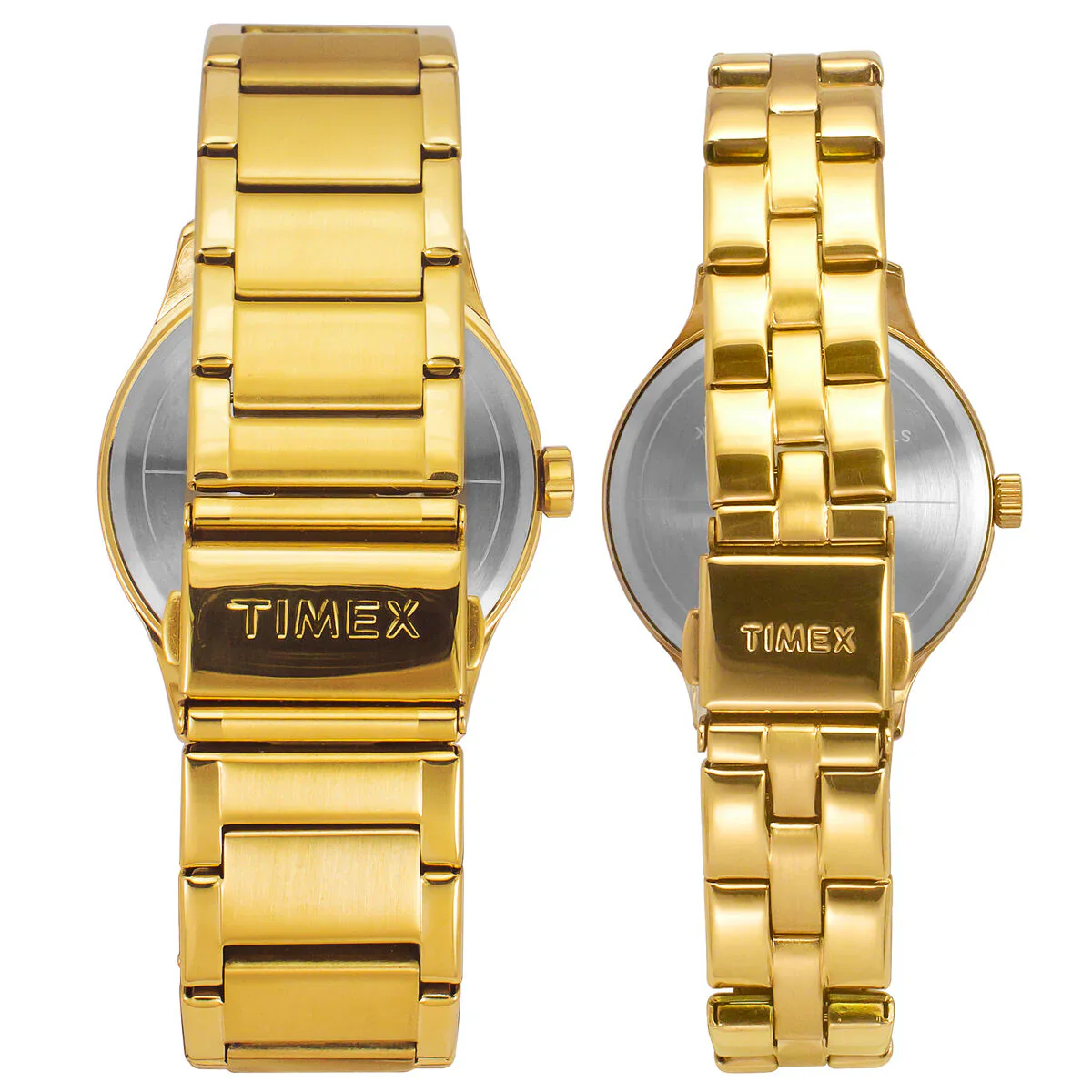 Timex Chronograph Brown Stainless Steel Couple Watch - TW00PR297 - Image 4