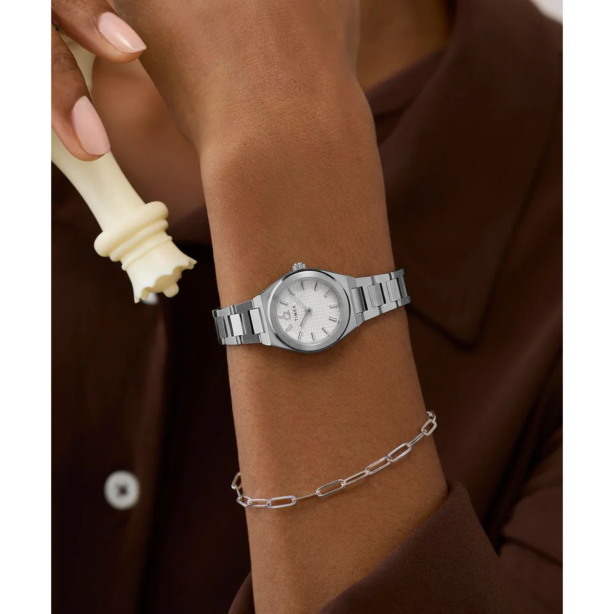 Timex Quartz Silver Dial Analog Stainless Steel Women's Watch TW2Y68500UJ - Image 5