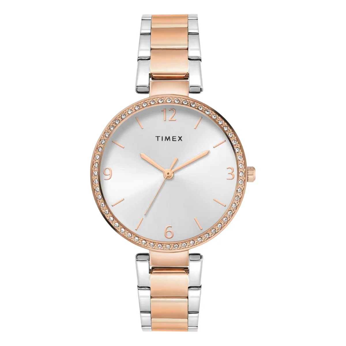 Timex Quartz White Round Dial Analog Women Watch TWEL18720