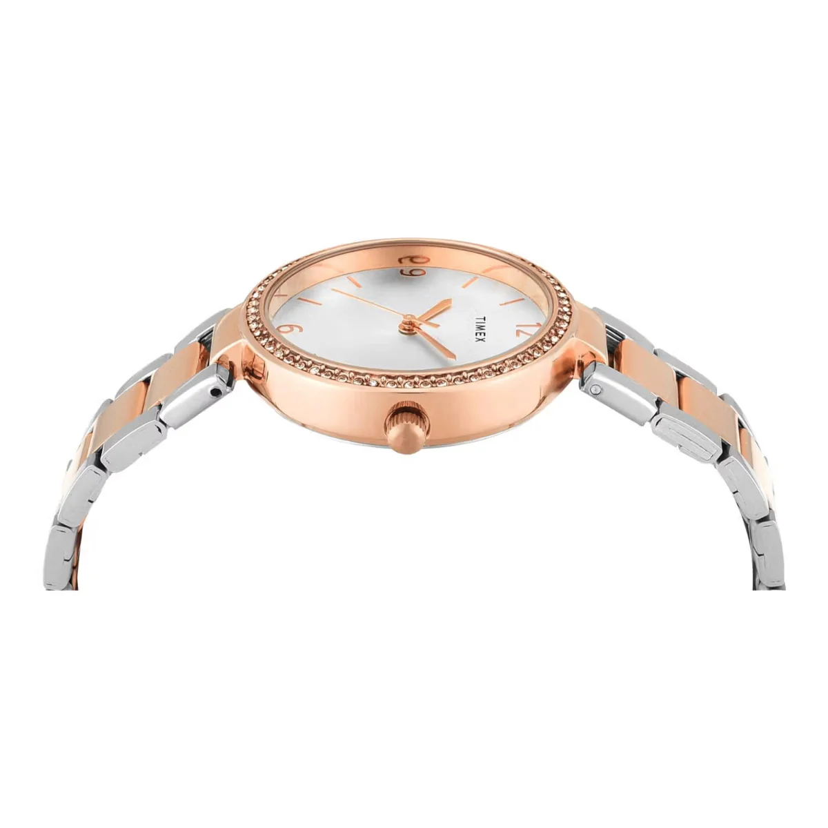 Timex Quartz White Round Dial Analog Women Watch TWEL18720 - Image 4