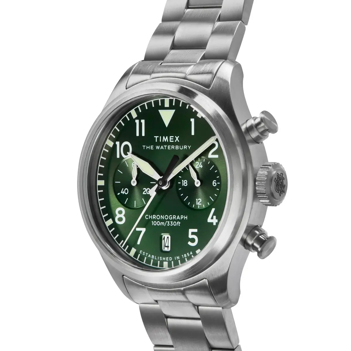 Timex Traditional Green Round Dial Analog Men's Watch - TW2Y19100IK - Image 5