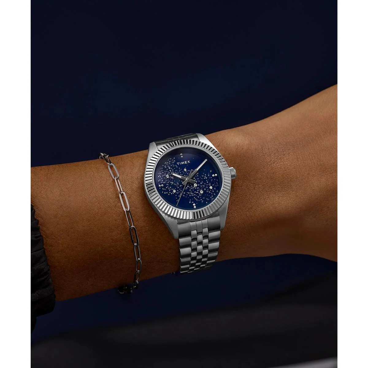 Timex Trend Legacy Blue Round Dial Analog Women's Watch - TW2Y20100IK - Image 5