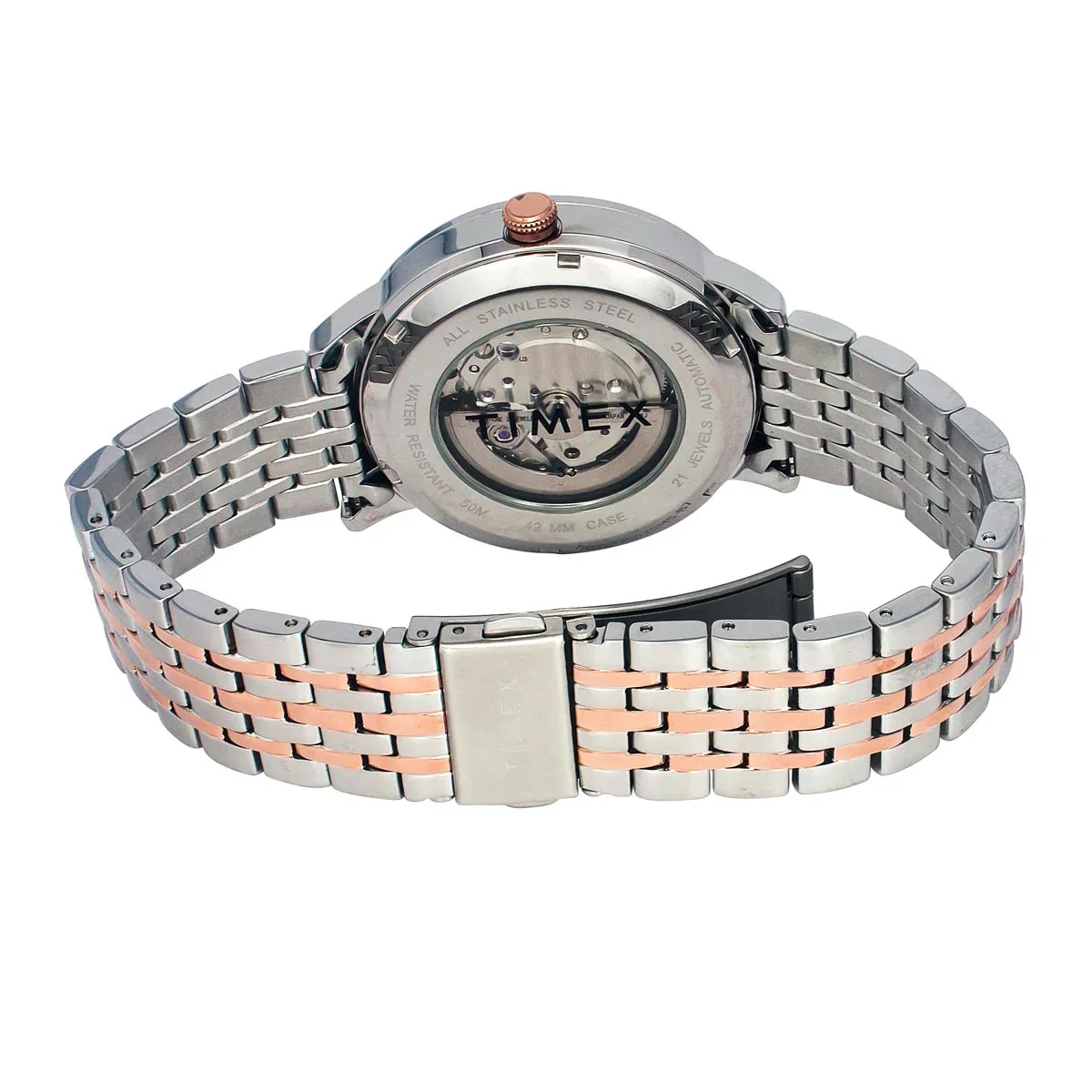 Timex Men Automatic Silver Round Dial Stainless Steel Watch - TWEG23503 - Image 5
