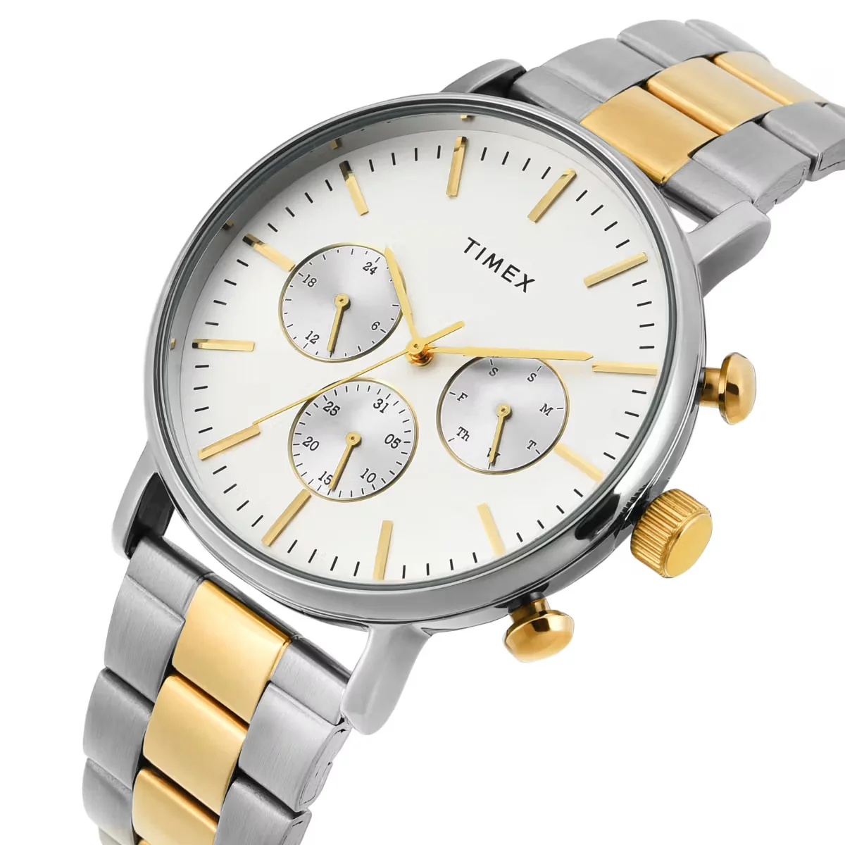 Timex Warm Silver Round Dial Analog Men Watch TWEG20026 - Image 2