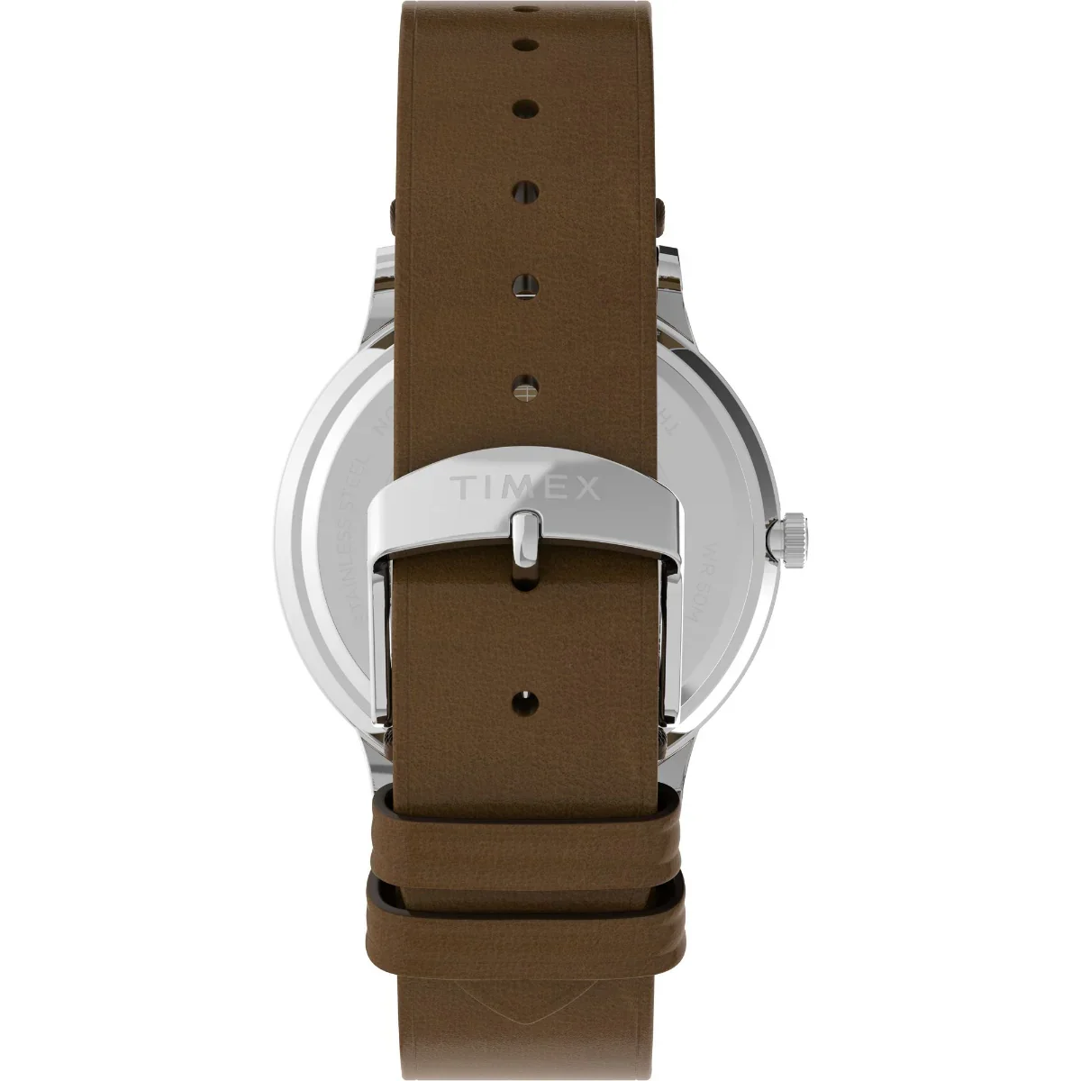 Timex Waterbury Classic 40mm Blue Dial Leather Strap Men's Watch - TW2W14900UJ - Image 5