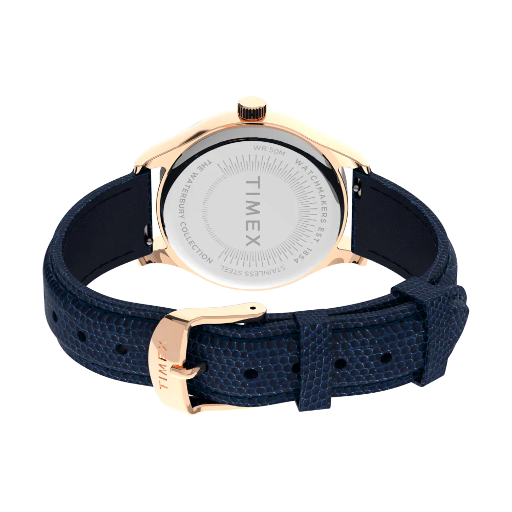 Timex Waterbury Traditional 34mm Leather Strap Women's Watch - TW2U97600UJ - Image 2