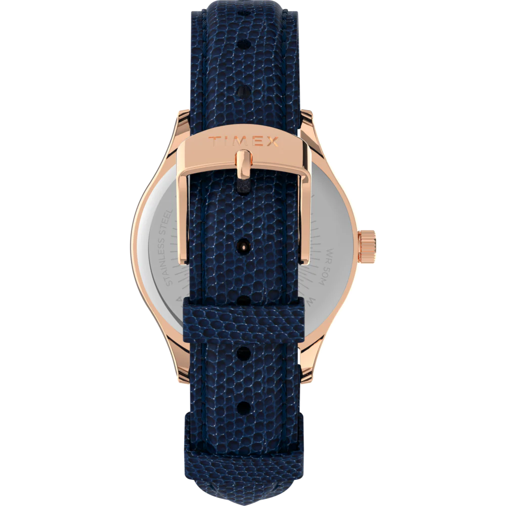 Timex Waterbury Traditional 34mm Leather Strap Women's Watch - TW2U97600UJ - Image 4