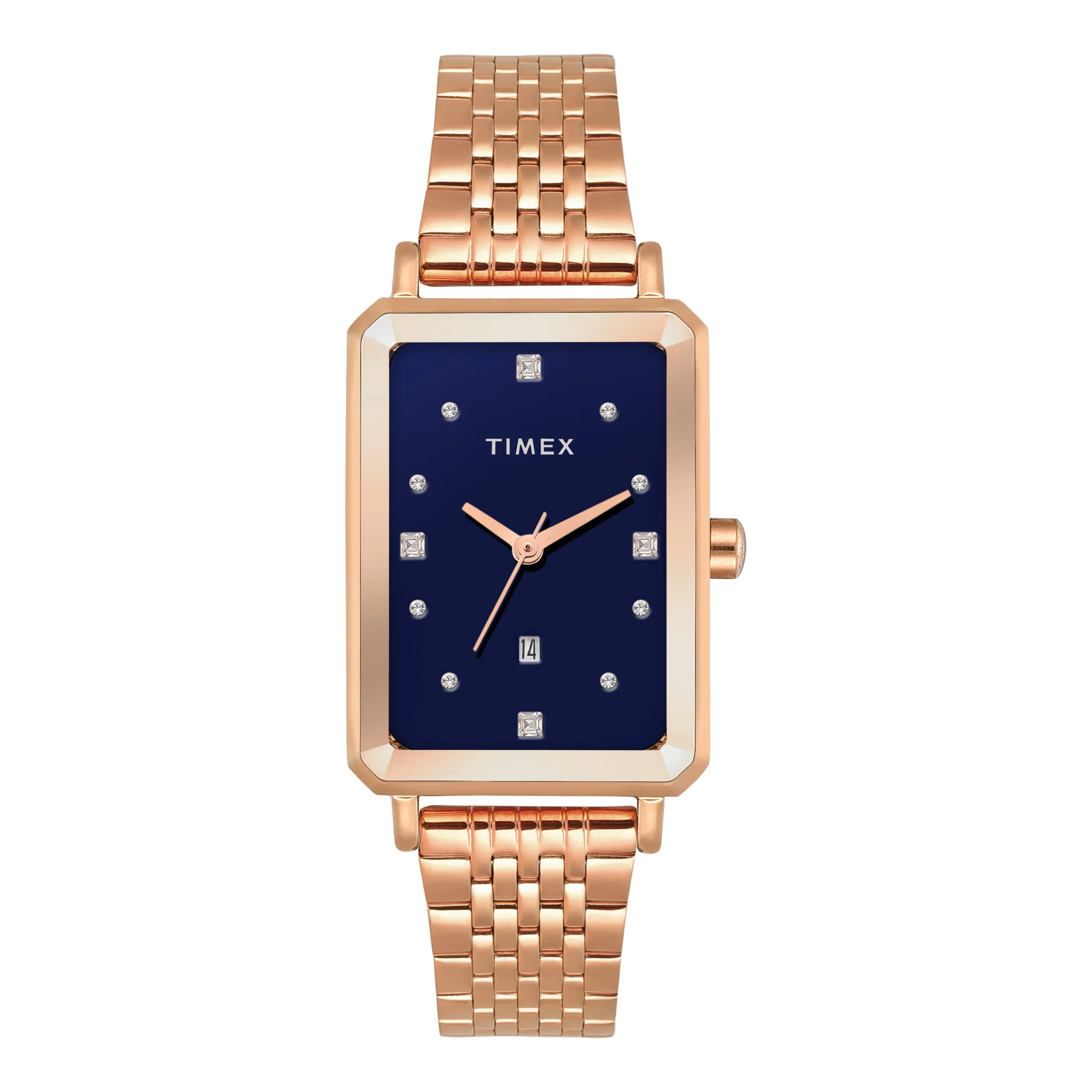 Timex Women Blue Rectangle Dial Analog Watch - TWEL20803