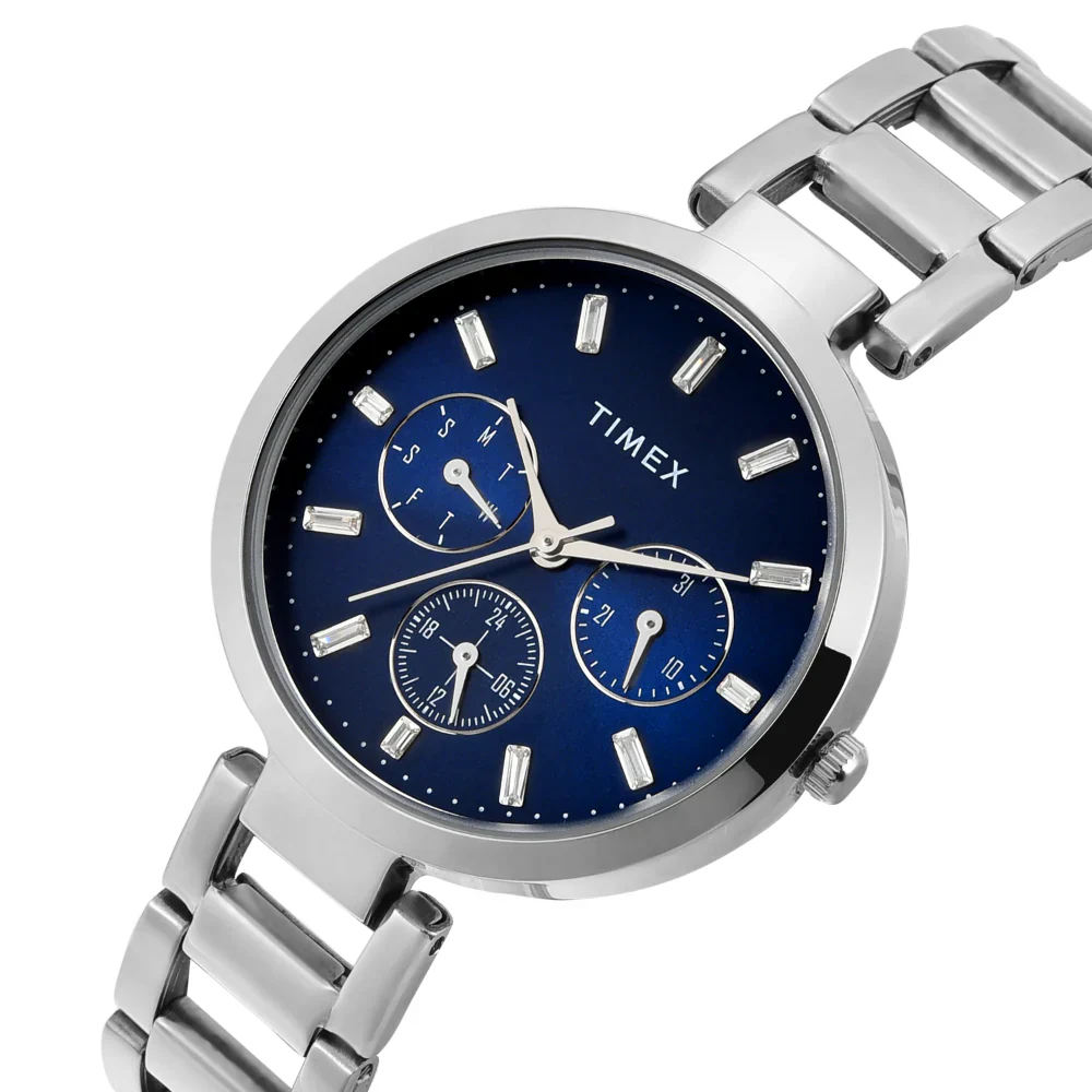 Timex Women Blue Round Multifunction Dial Watch- TW000X247 - Image 2