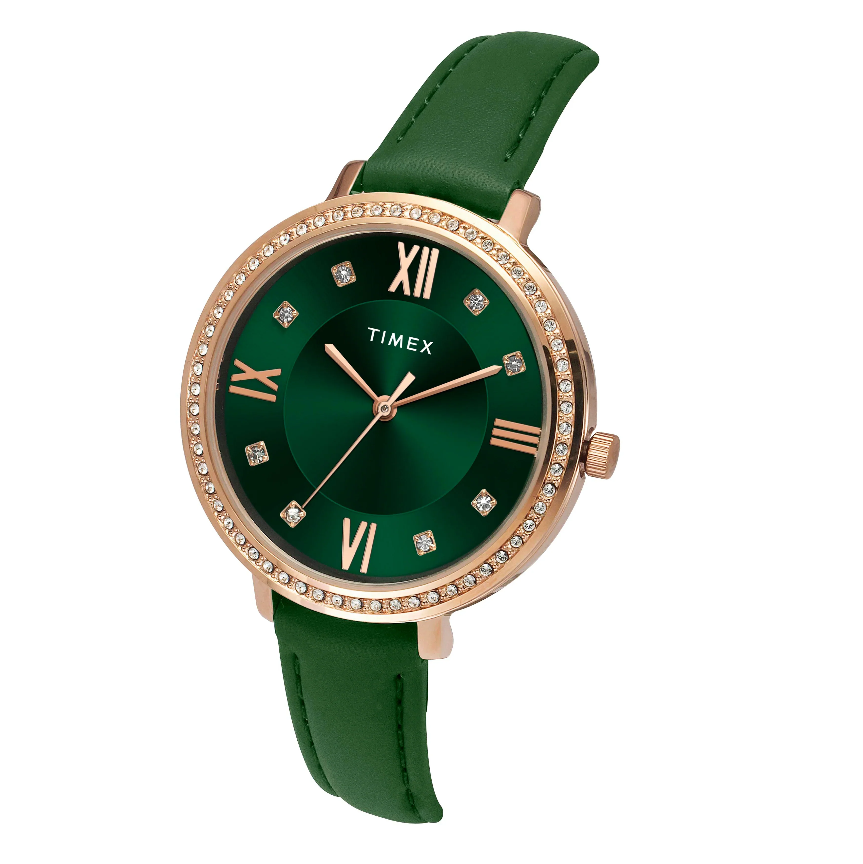 Timex Women Green Round Dial Quartz Analog Watch - TWEL14713 - Image 2