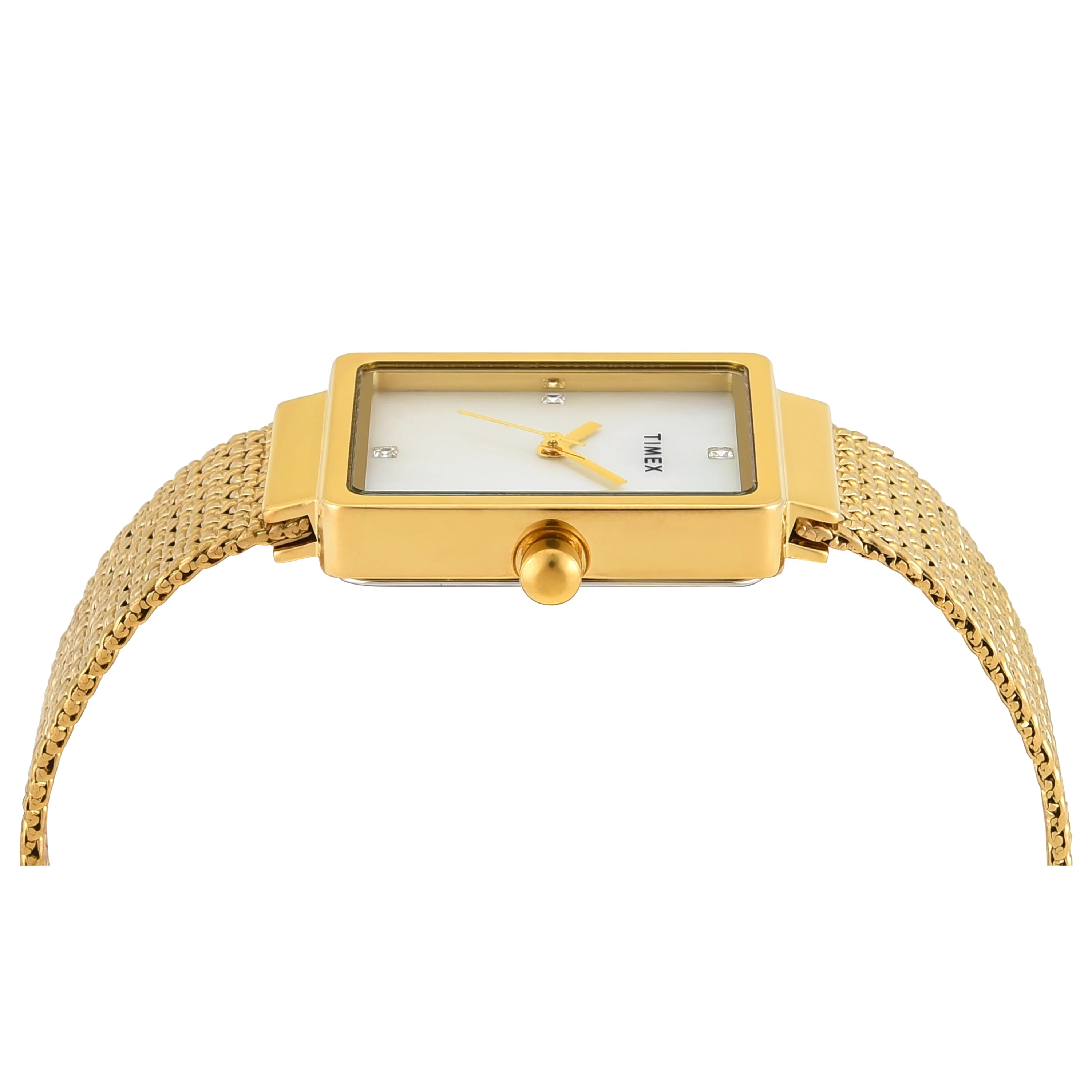 Timex Women Mother of Pearl Rectangle Dial Analog Watch - TWEL20703 - Image 4
