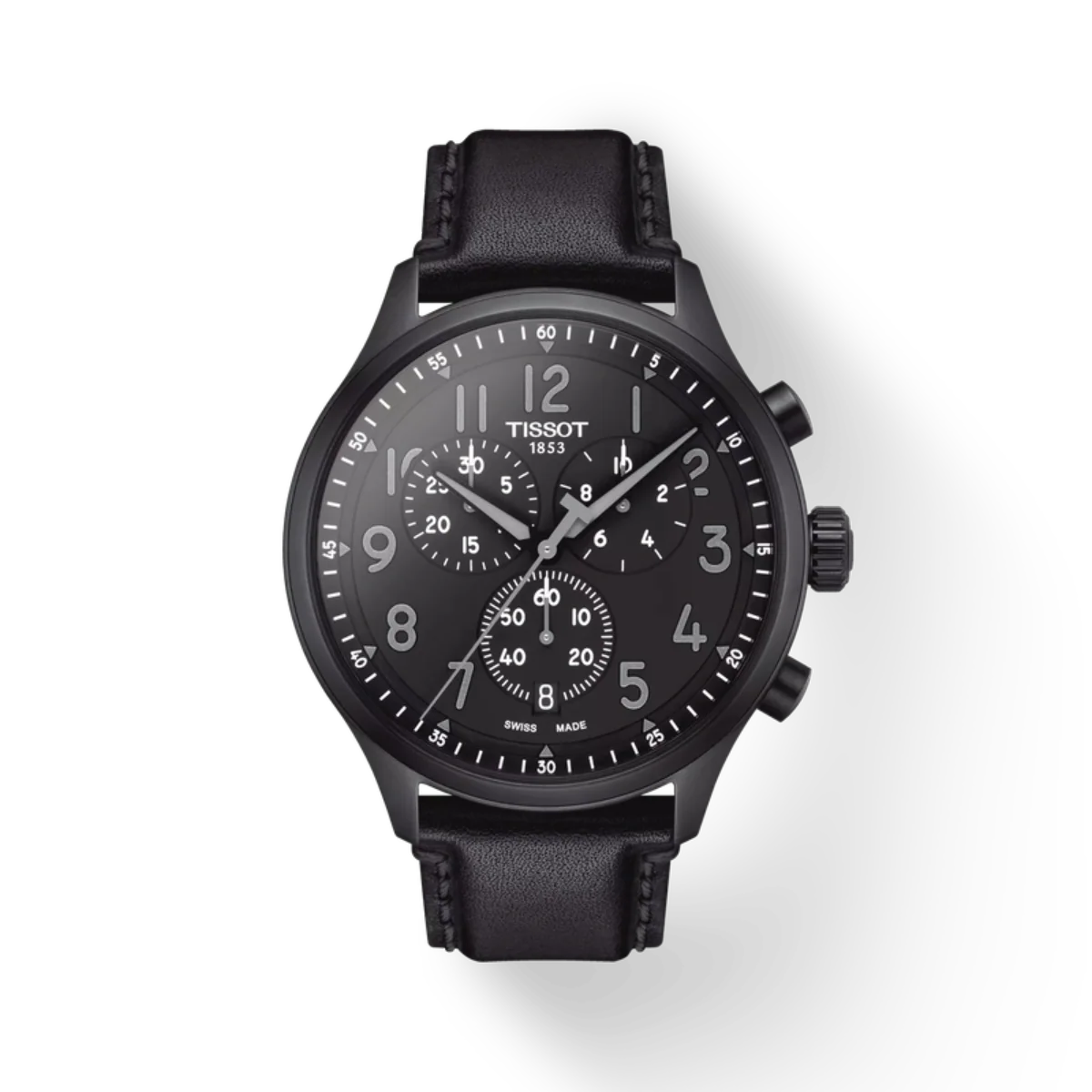 Tissot Chrono XL Vintage Black Dial Leather Strap Men's Watch T1166173605200