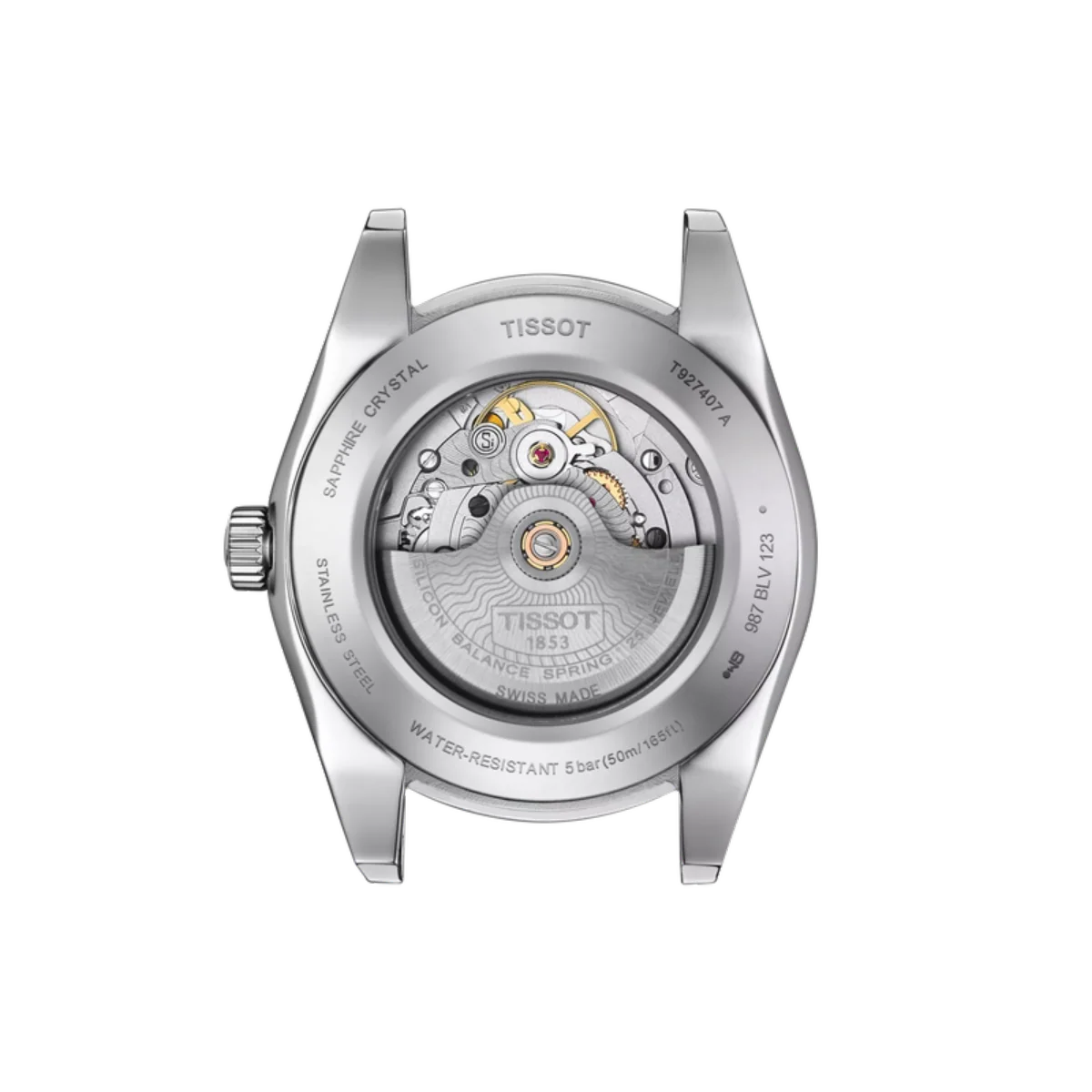 Tissot Gentleman Gold Bezel Automatic Men's Watch T9274074604101 - Image 2