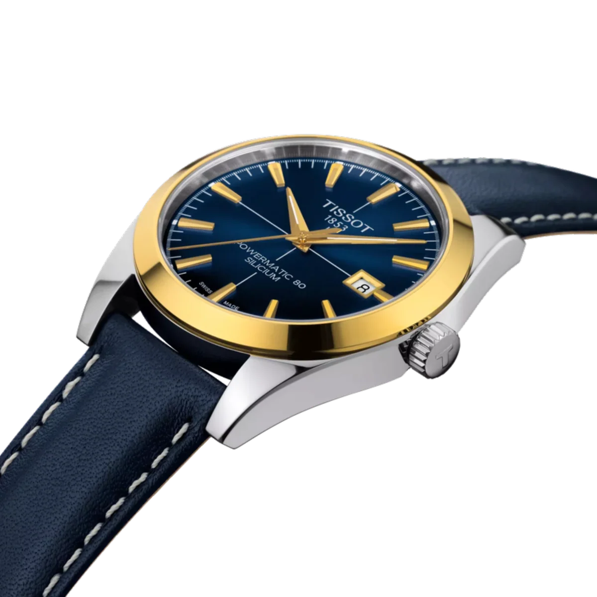 Tissot Gentleman Gold Bezel Automatic Men's Watch T9274074604101 - Image 5