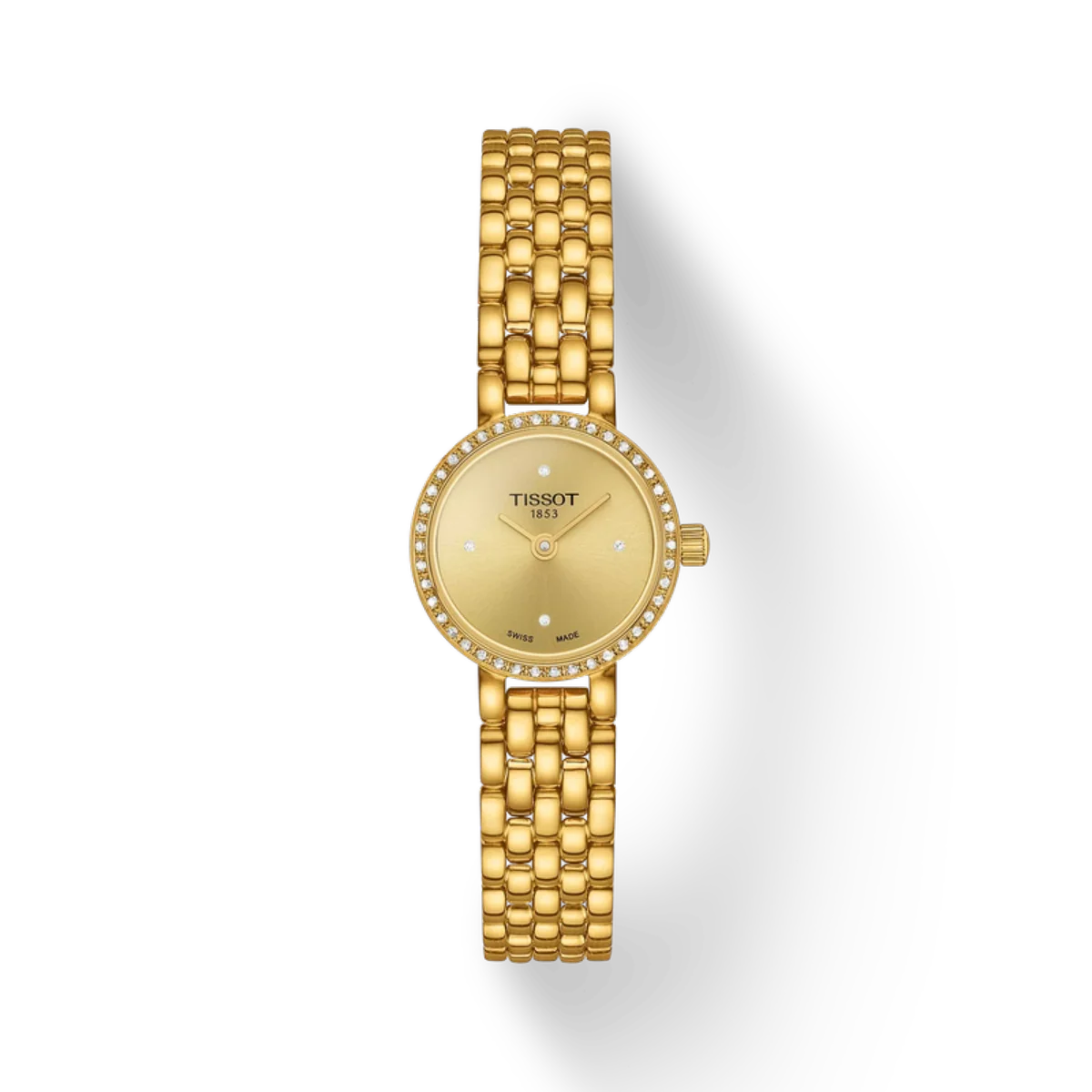 Tissot Lovely Round Quartz Gold Dial Analog Women Watch T1400096302600