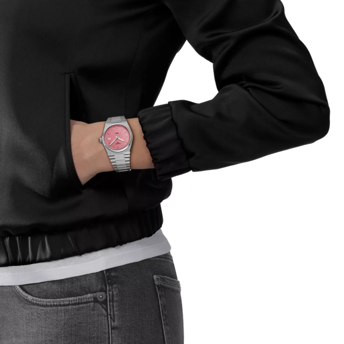 Tissot PRX Quartz Pink Dial Analog Women's Watch T1372101133100 - Image 5