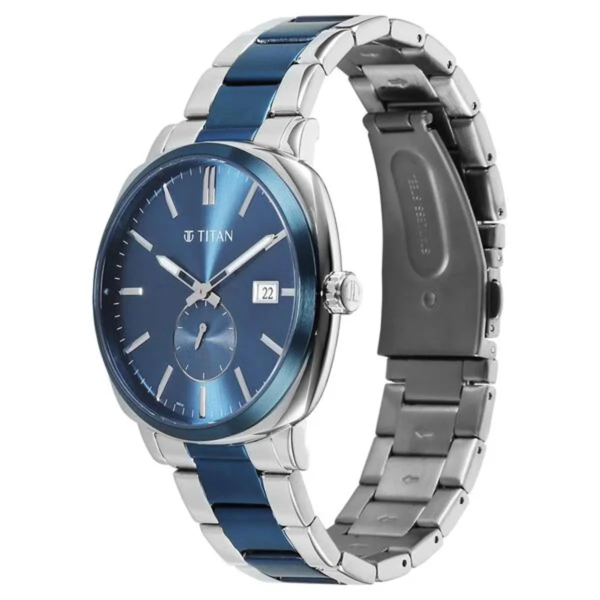 Titan Classique Suave Blue Dial Analog Stainless Steel Men's Watch 90189KM01 - Image 3