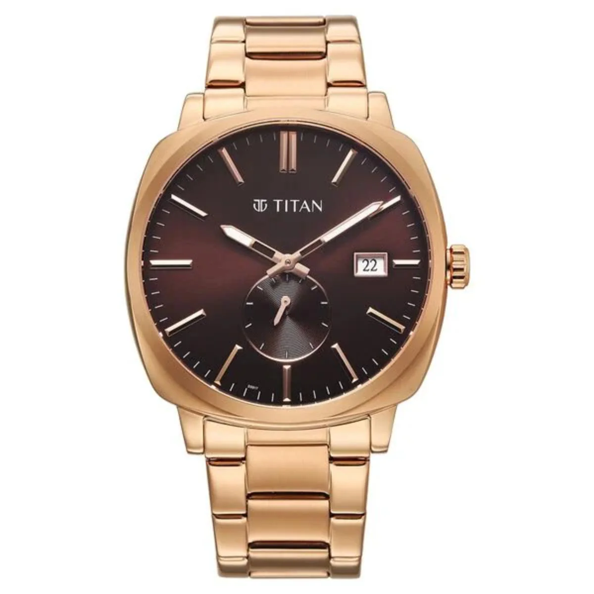 Titan Classique Suave Brown Dial With Date Analog Men's Watch 90189WM01