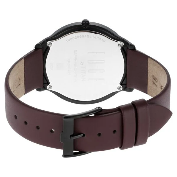 Titan Edge Baseline Black Dial Analog Leather Strap watch for Men - NT1843NL01 - Image 5
